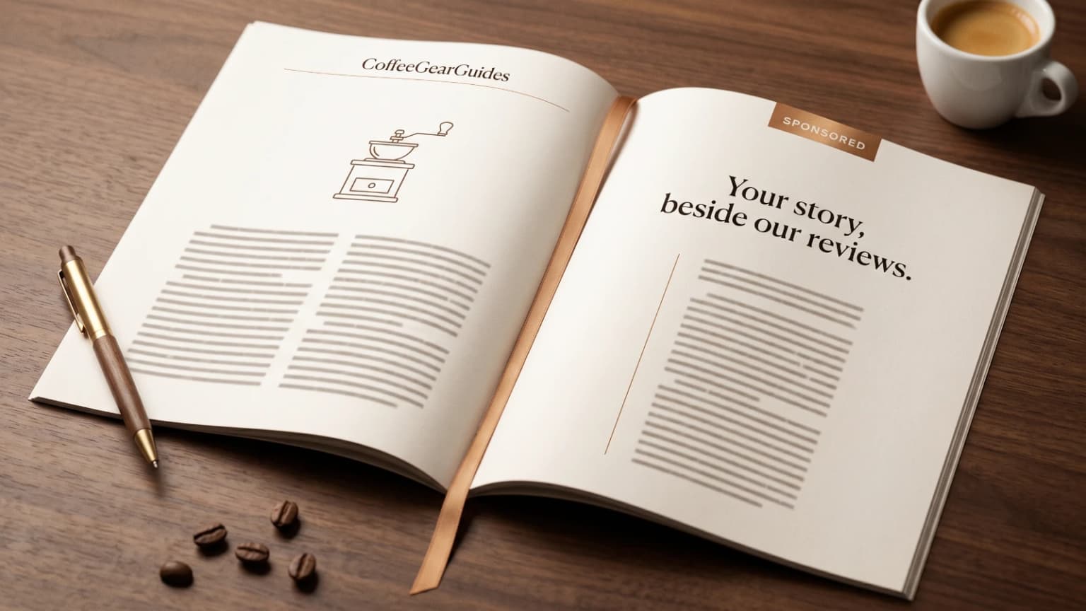 Sponsored posts on CoffeeGearGuides, a coffee gear blog read by buyers in India and the USA